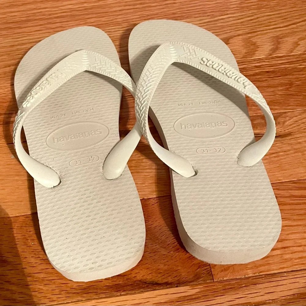 Havaianas White Sandals Size 12t